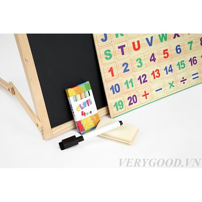 BẢNG TỪ 2 MẶT EDUCATION BOARD VÀ BỘ CHỮ SỐ GỖ NAM CHÂM TT