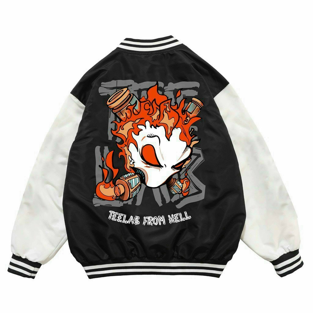 Áo Khoác Bomber Teelab Đầu Lâu,Áo khoác teelab chất dù From Hell Bomber AK022