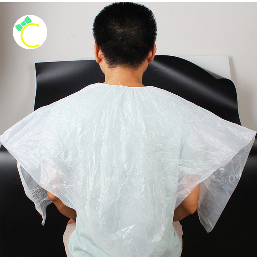 Áo choàng làm tóc bằng nylon dùng 1 lần tiện lợi - Túi 50 cái cực nhiều - Cami - CMPK157