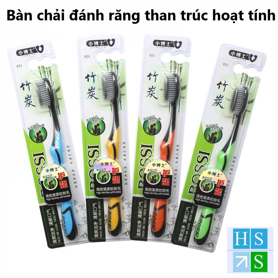 Bàn chải đánh răng than Tre BOSSI 921 Cao cấp Hàn quốc (Giao mầu ngẫu nhiên)