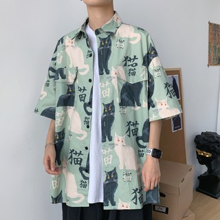 Áo sơ mi tay ngắn cá tính thời trang Hàn Quốc cho nam