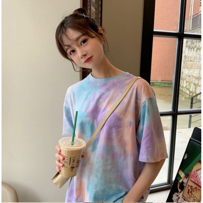 Áo Thun Tay Lỡ Form Rộng Loang Màu Siêu Hot🍁 Unisex nam nữ đều mặc được | BigBuy360 - bigbuy360.vn