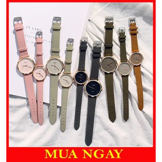 Đồng hồ nam nữ thời trang viser dây nhung dh85