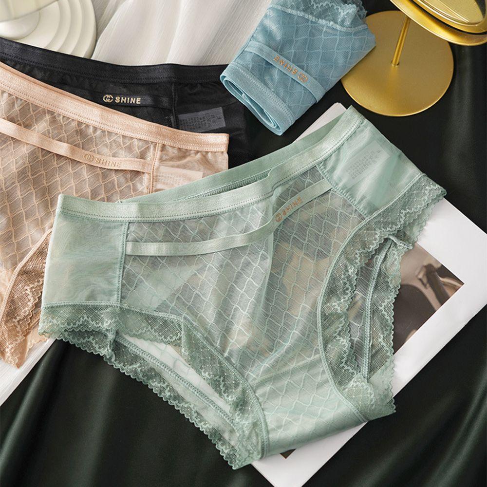 OCEANMAP Quần Lót Ren Lưới Thoáng Khí Dễ Thương Cho Nữ