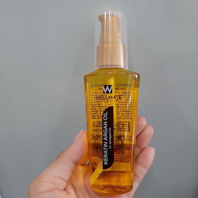 Tinh dầu dưỡng tóc mềm mượt WELLMATE KERATIN ARGAN 60ml