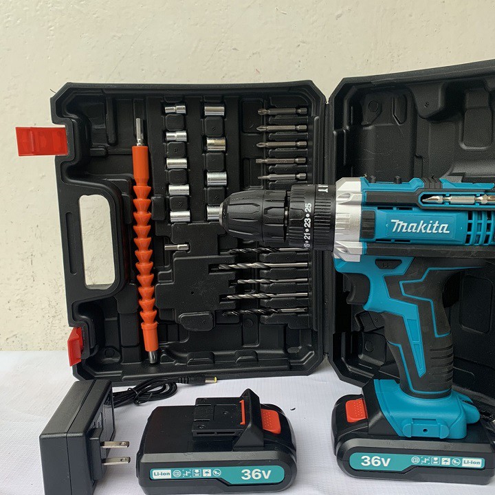 Máy khoan pin Makita 36V máy 3 chức năng khoan sắt, khoan gố, bắn tôn, siết mở ốc