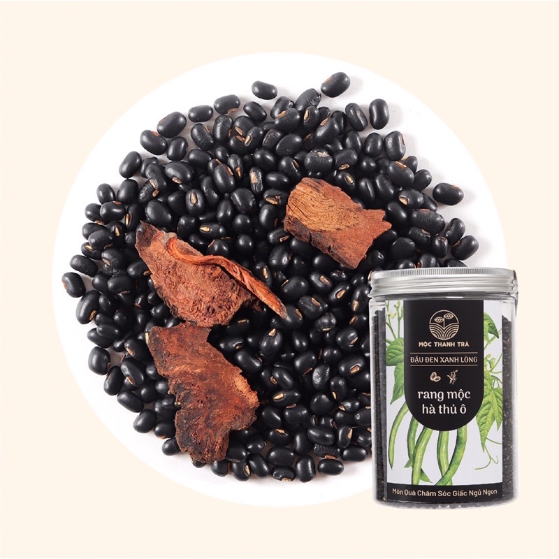 Trà đậu đen Xanh lòng rang mộc - hà thủ ô hũ 600g Mộc Thanh Trà, trà hỗ trợ chức năng gan thận, chăm sóc giấc ngủ ngon