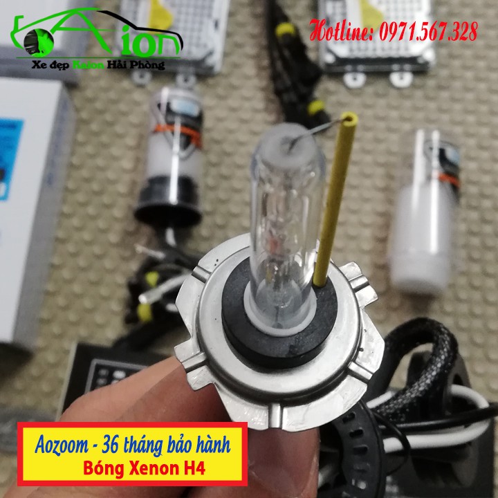 Cặp 2 bóng đèn Xenon Aozoom - Chân bóng H1 - H4 - H7 - H11 - 9005 hoặc 9006 - Bảo hành 24 tháng