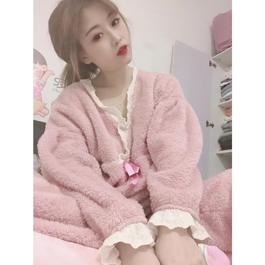 [RẺ VÔ ĐỊCH] Đồ Ngủ Bông Cute Nữ Uzzang - Bộ Ngủ Bông Ấm Áp Mặc Tết Siêu xinh Hàn Quốc DN020 có 10 mẫu [CÓ SĂN] | BigBuy360 - bigbuy360.vn