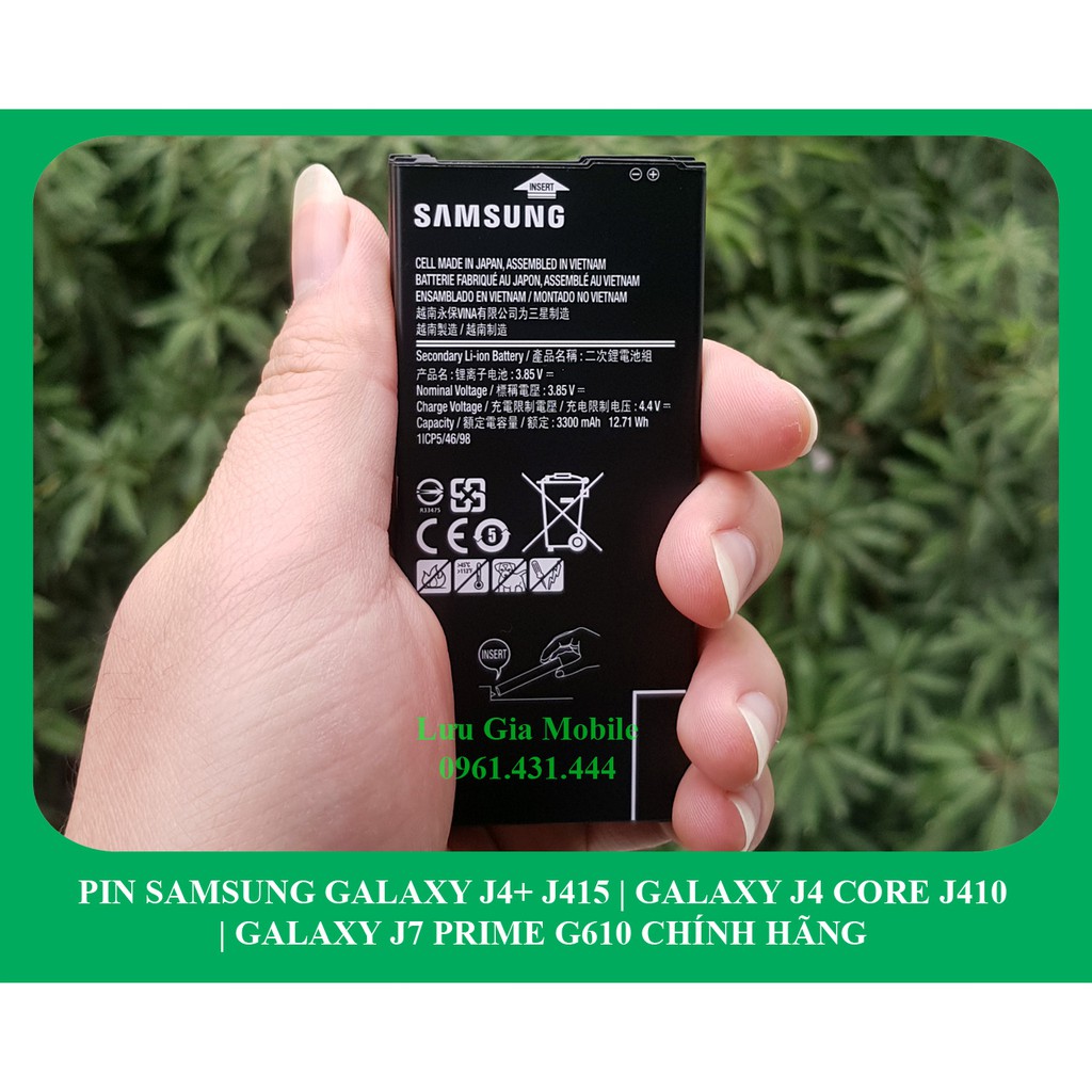 Pin Samsung Galaxy J4+ J415 | J4 Core J410 | J7 Prime G610 chính hãng | Tặng cáp Samsung Micro USB công ty