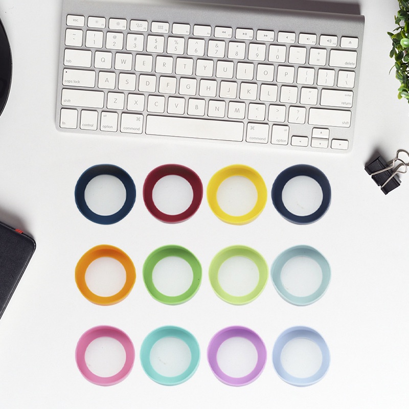 Wheatfield Life Store 55-100mm Silicone Giữ Nhiệt Cup Cover Chống Trơn Trượt Cách Nhiệt Cốc Nước Silicon Bảo Vệ Coaster Silicone Cup Đáy Bao