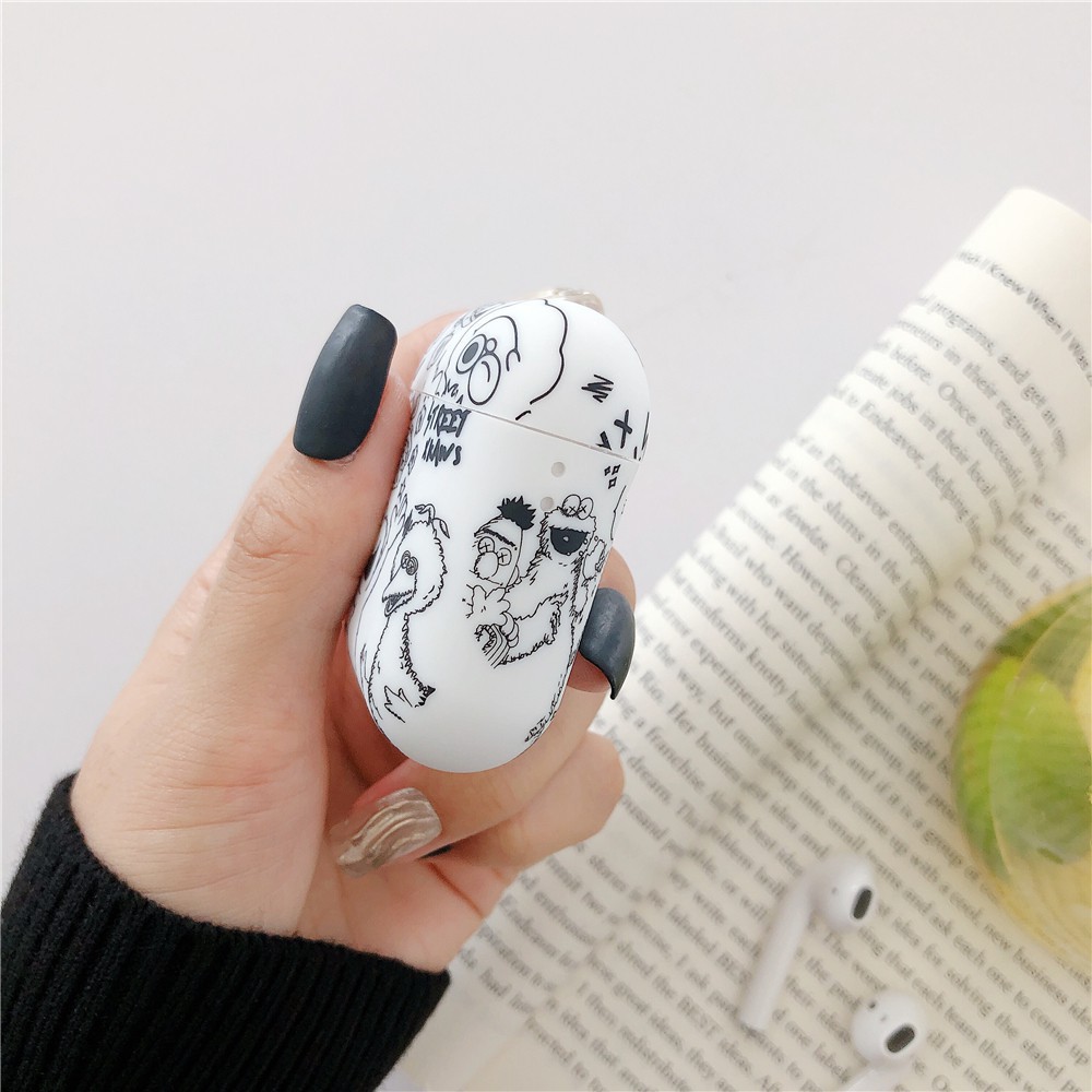 Kaws Apple Airpods 1/2 case Tide brand universal wireless Bluetooth headset luminous embossed hard shell for i11 i12