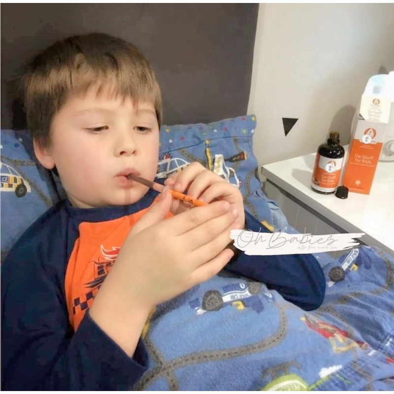 Siro tai mũi KiwiHerb Organic De-Stuff for kids cho bé 50ml - Hàng air [OH BABIES]