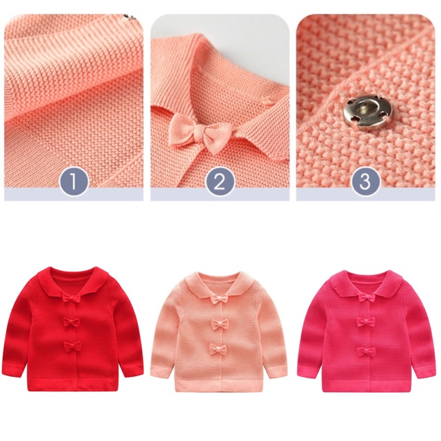 Áo len cardigan nơ Baby Gap cho bé 2-5Y