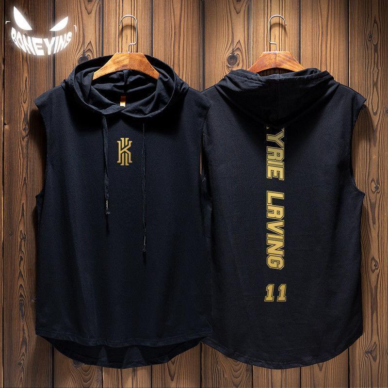 Áo Thun Bóng Rổ Sát Nách Có Mũ Trùm Dáng Rộng Thời Trang Mùa Hè Cho Nam [20% off]