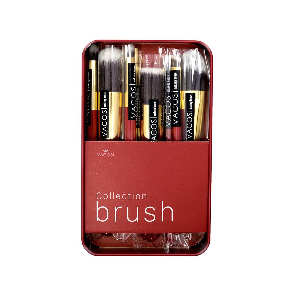 Bộ Cọ Trang Điểm Vacosi My Darling Travel Brush Box 8 Cây BC12