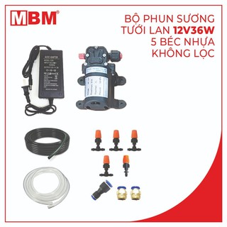 [BÁN HÀNG GIÁ GÔC]Bộ phun sương tưới lan 36W 5 béc nhựa không bình lọc- MÁY BƠM TIỆN LỢI