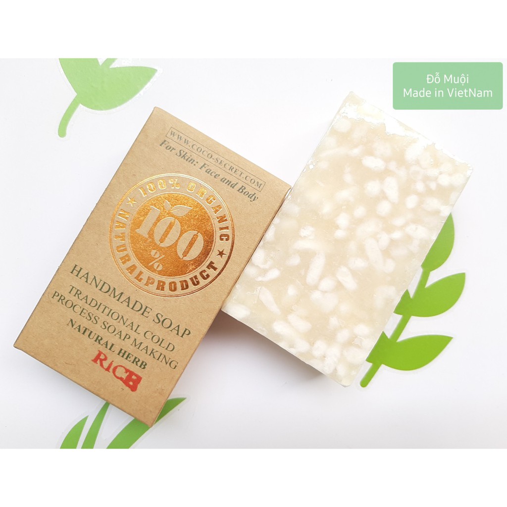 Xà phòng dầu dừa gạo Coco Secret dưỡng trắng sáng da 100g