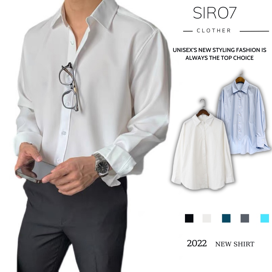 Áo sơ mi nam form rộng SIRO7 phong cách Unisex thời trang