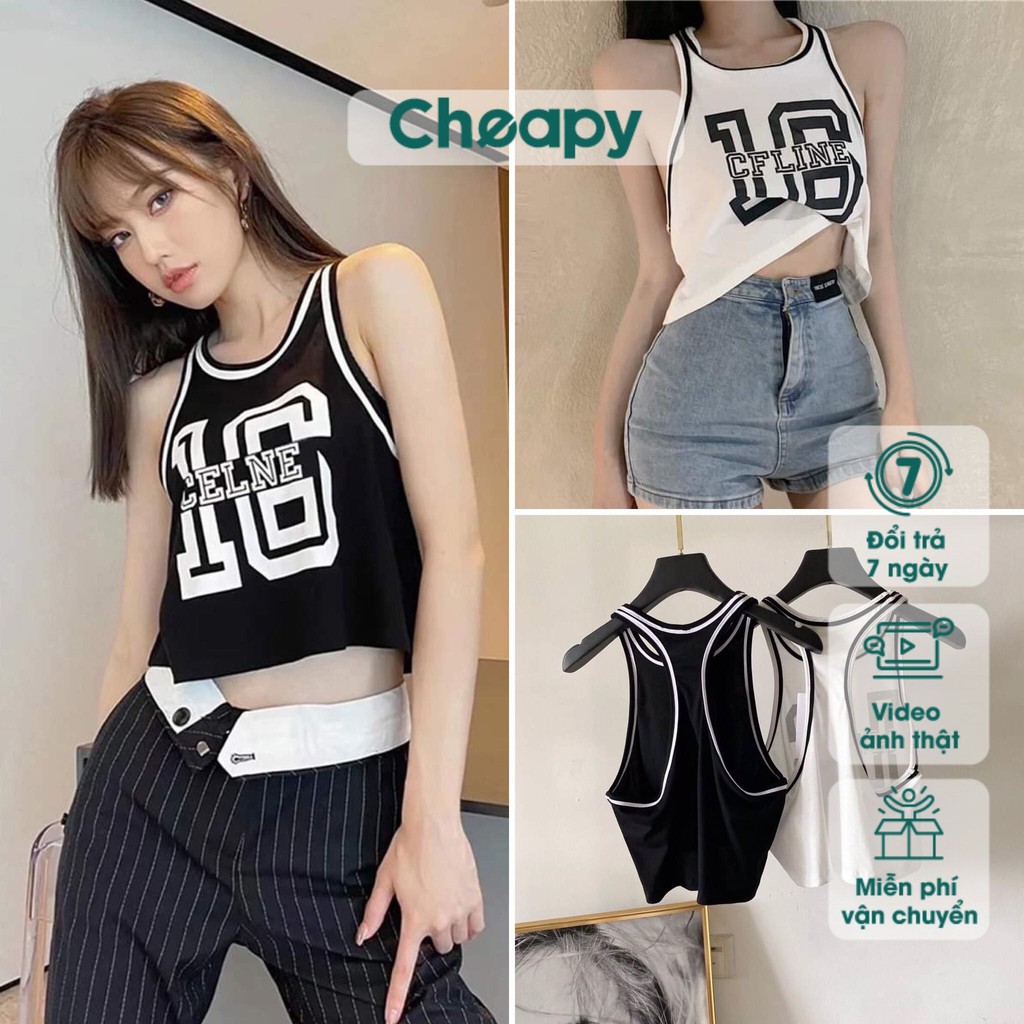 Áo croptop số 16 freesize - Áo croptop 3 lỗ hở lưng dáng thể thao sexy chất thun co giãn giá siêu rẻ