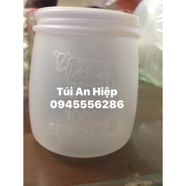 Hũ nhựa sữa chua 100ml 110ml 120ml 160ml (50 hũ kèm nắp xoáy) | Yogurt plastic jars with twist lids (50 pcs) | BigBuy360 - bigbuy360.vn