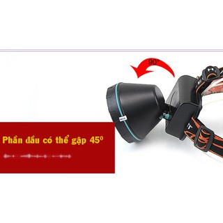 Đèn pin đội đầu siêu sáng (ánh sáng Vàng - Xanh )