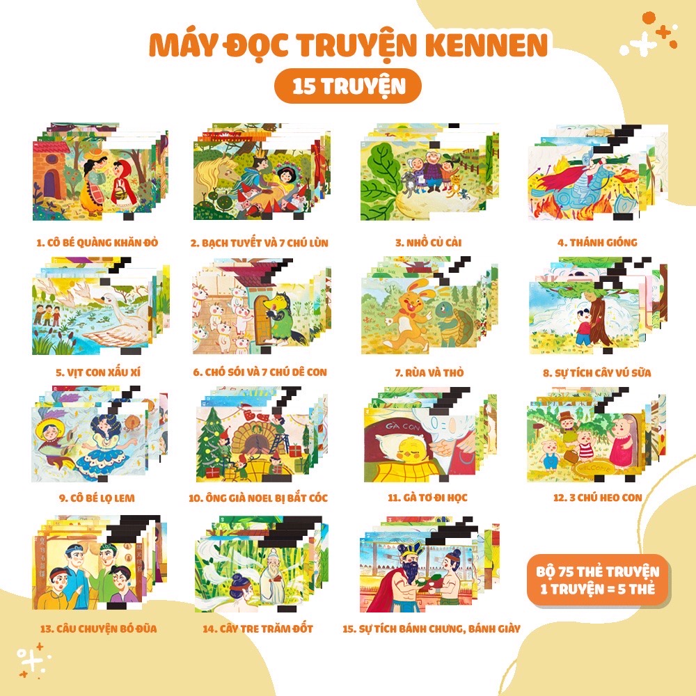 Máy đọc truyện Kennen, máy đọc thẻ truyện tranh tư duy chính hãng Kennen
