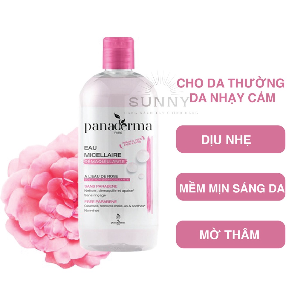 Nước tẩy trang Panaderma 500ml giúp làm sạch, giữ ẩm cho làn da