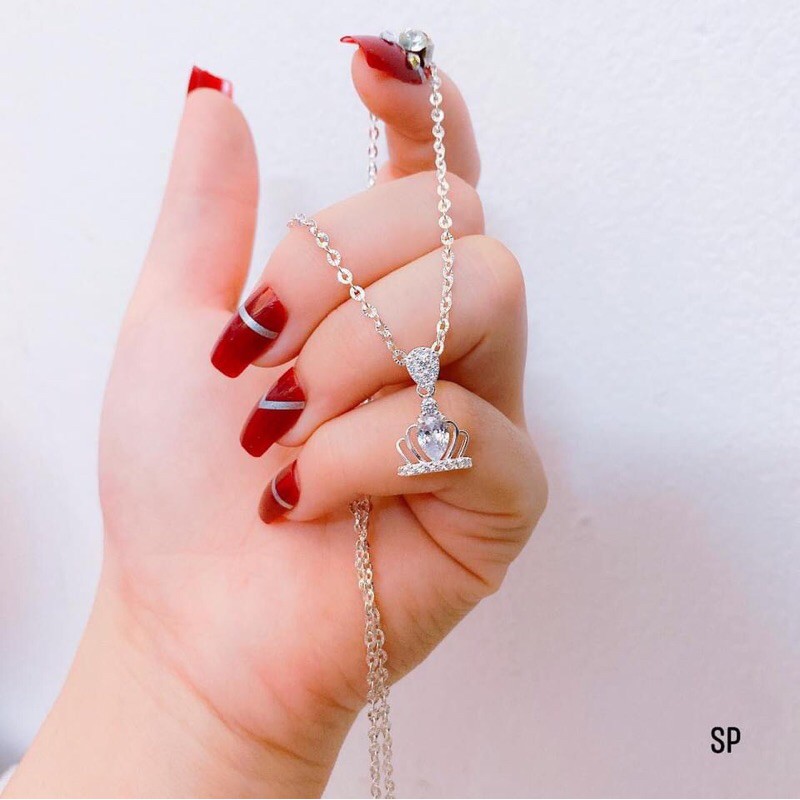 Dây chuyền mặt vương miện cực xinh cho nữ - Bạc ta giá rẻ