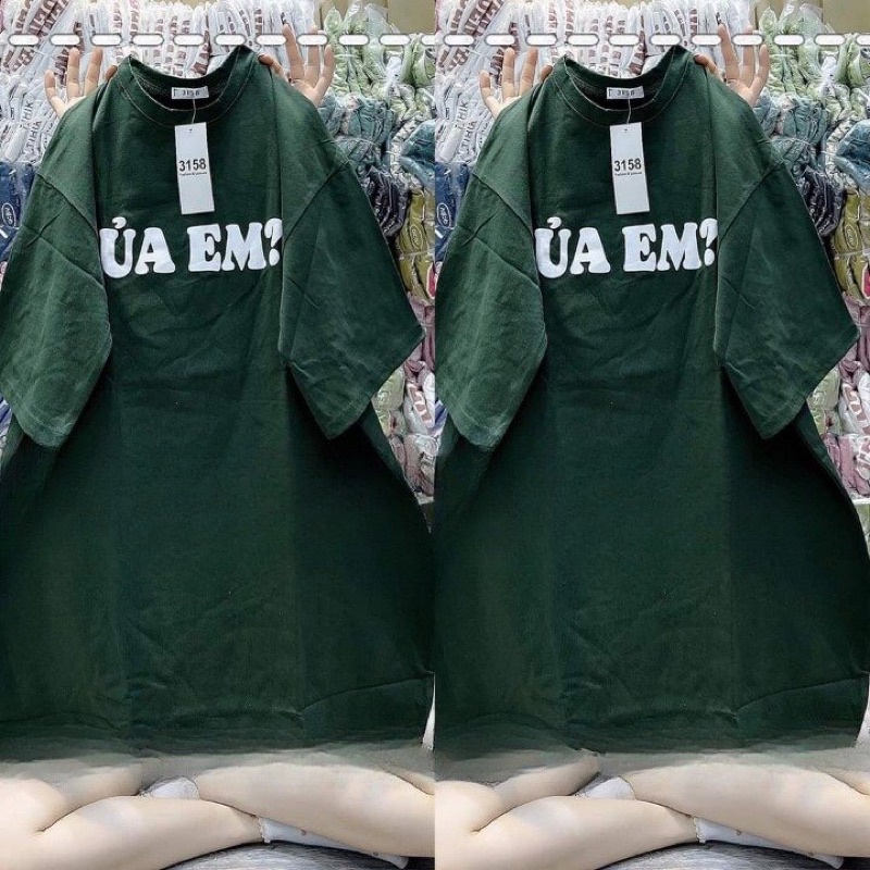 Áo Thun Tay Lỡ ỦA EM CAMNHUNG Áo Thun Nam Nữ Unisex Hot Hit
