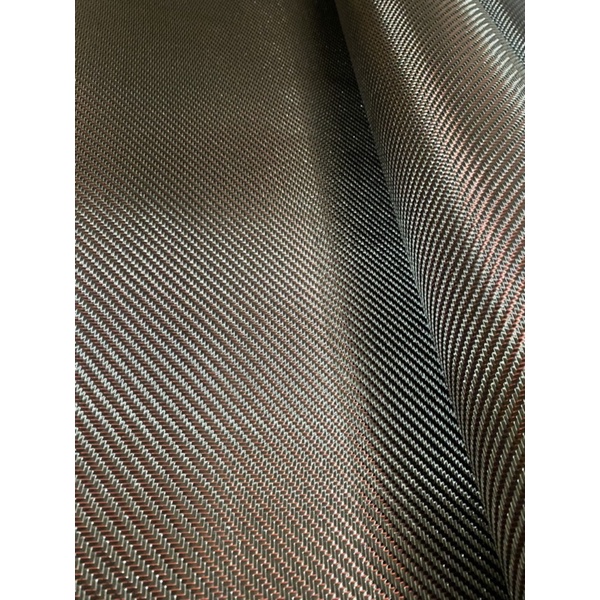 Vải carbon kevla xiên đỏ đen bạc 3 sợi