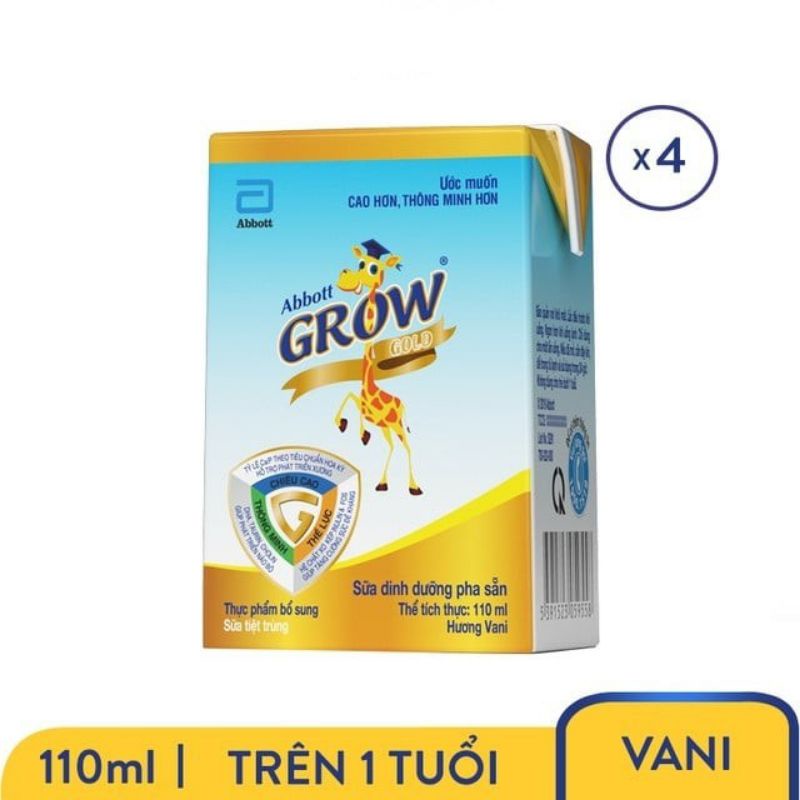 Sữa bột pha sẵn Abbott Grow gold vani vỉ 4 hộp