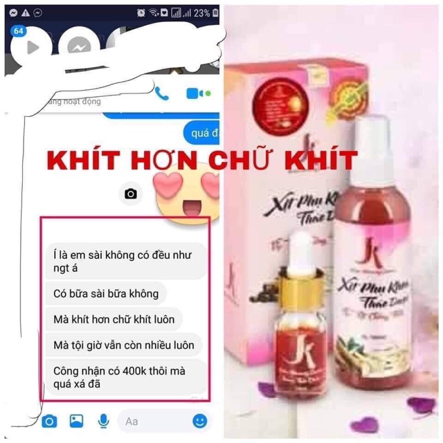 Xịt phụ khoa thảo dược tặng kèm hồng nhũ hoa loại cơ bản hàng cty có tem chống hàng giả.