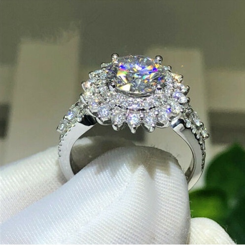Nhẫn Nữ Mạ Vàng Trắng Đính Đá zircon Sang Trọng