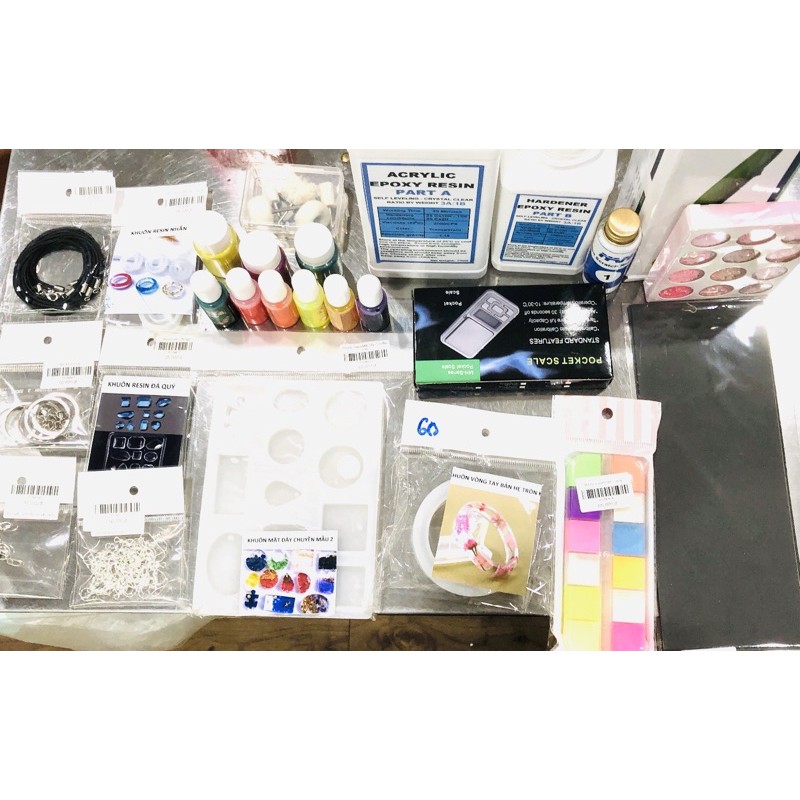 Set dụng cụ làm nữ trang handmade resin trọn bộ
