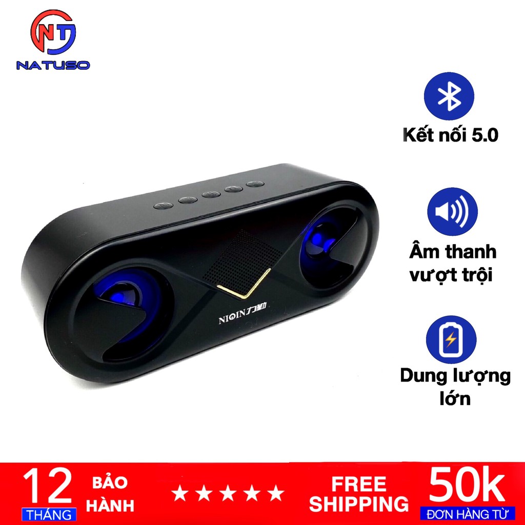 Loa Bluetooth Superbass S6 V5.0 Hiệu Ứng Led Nháy Theo Nhạc, Kết Nối Không Dây, Nghe Nhạc Trong Bass Trầm Ấm