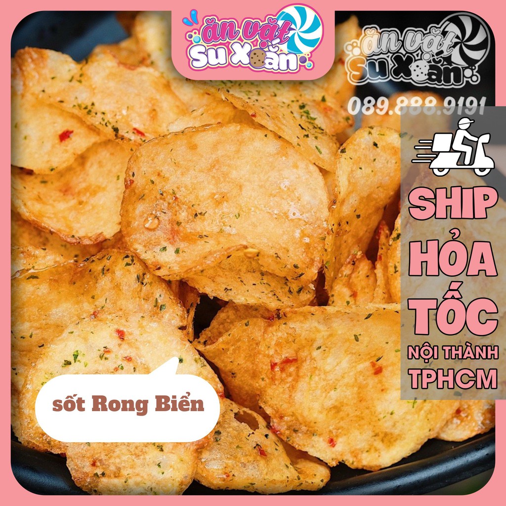 Snack khoai tây 3 vị ngon xoắn lưỡi Ăn Vặt Su Xoắn