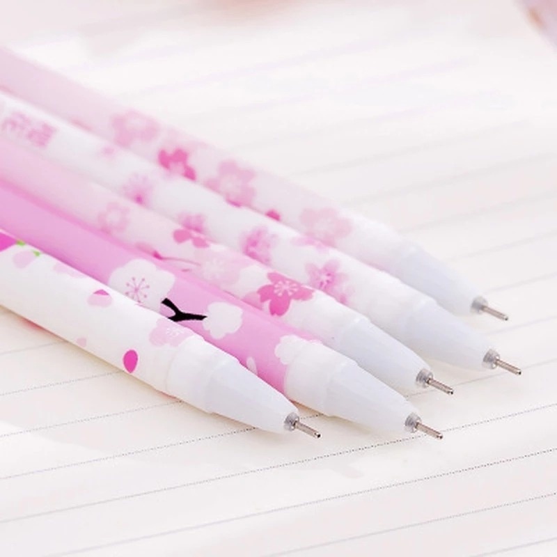Bút Mực Gel Ngòi 0.5mm Màu Hồng Anh Đào Xinh Xắn