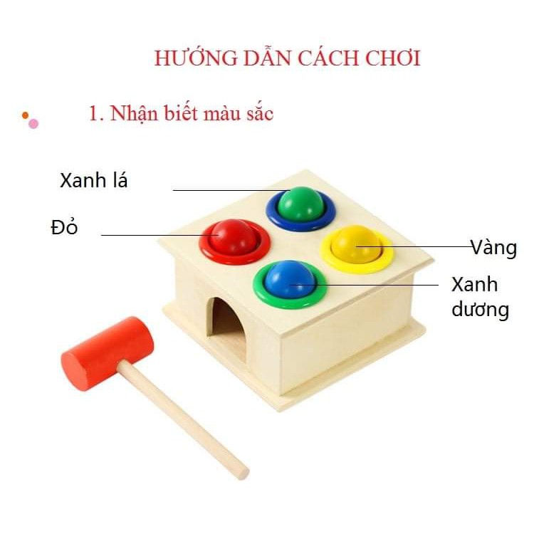 Đồ Chơi Đập Bóng Bằng Gỗ Cho Bé