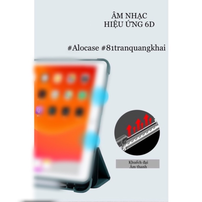 Bao da Pro 12.9 , 11 inch 2021 có khay để bút cao cấp