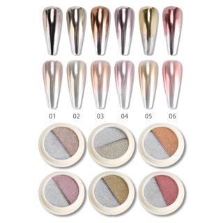 Bột tráng gương ombre trang trí nail mới