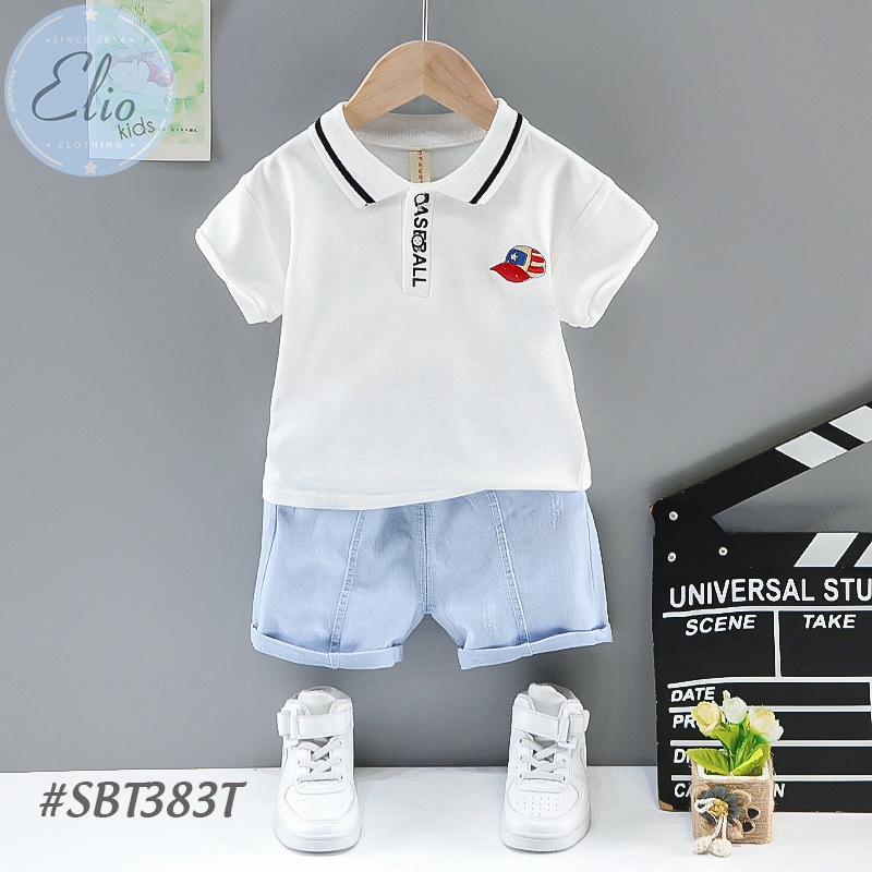 Set đồ bé trai, quần áo bé trai họa tiết mùa hè SBT383