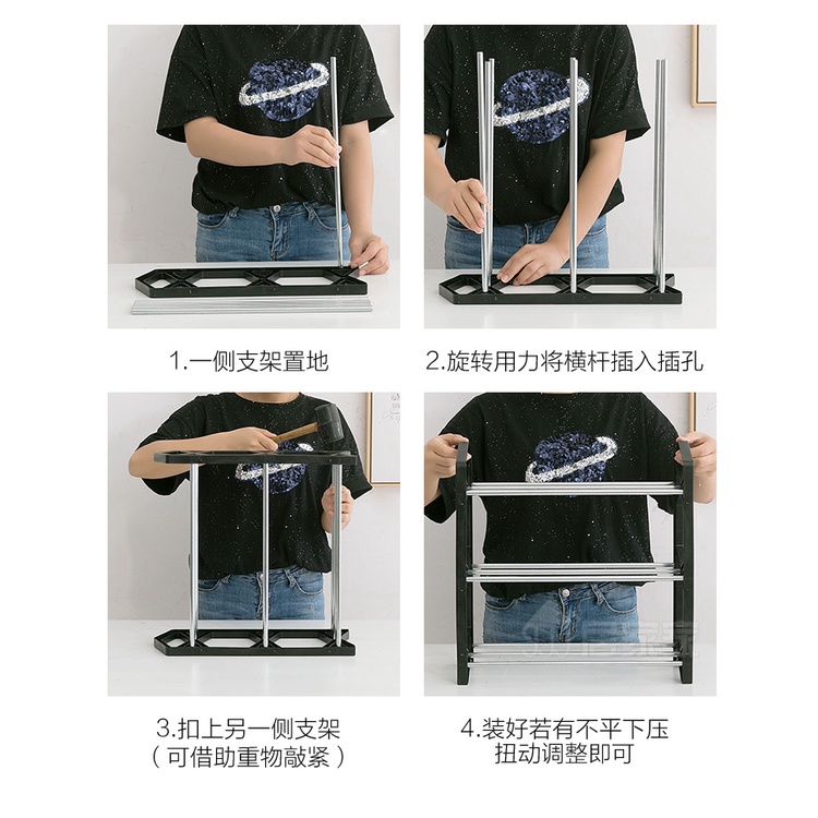 Kệ Để Giày Dép JUJIAJIA Thiết Kế Nhiều Tầng Chống Bụi Tiện Lợi