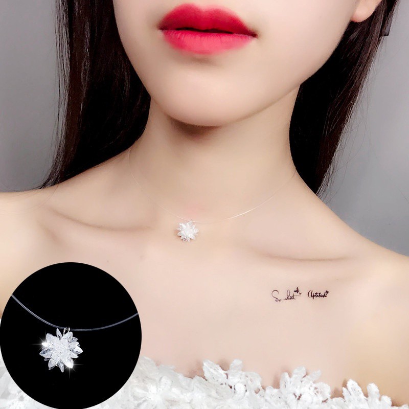 Dây chuyền trong suốt đính đá Zircon