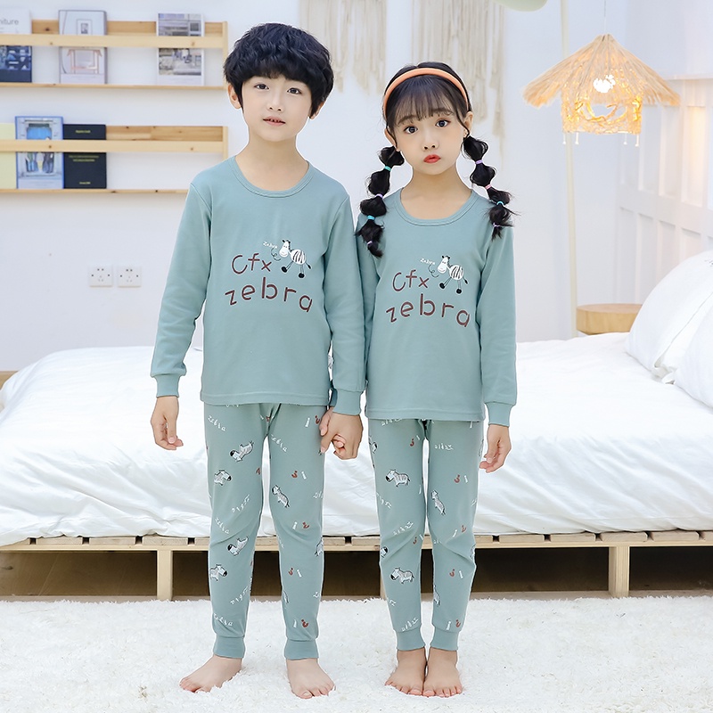 Bộ Đồ Ngủ 100% Cotton In Hình Gấu Hoạt Hình 7 Màu Dành Cho Bé Trai