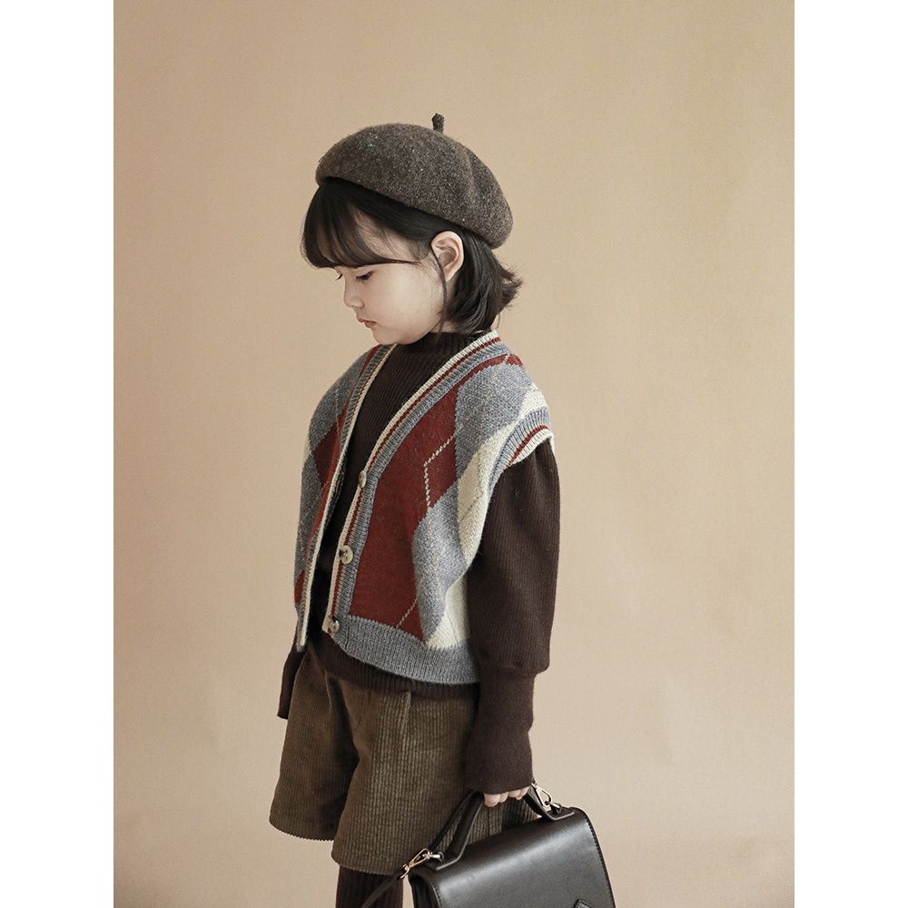 [Babycat] Hàng Có Sẵn Áo Khoác Cardigan Dệt Kim Không Tay Phong Cách Hàn Quốc Nhật Bản Mới Thời Trang Xuân Thu Ấm Áp Dành Cho Bé Gái