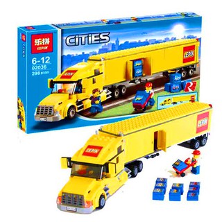 Bộ Lego Xếp Hình Ninjago City Xe Vận Tải Container No-02036. Gồm 298 chi tiết. Bộ Lego xếp hình Ninjago Đồ Chơi Cho Bé