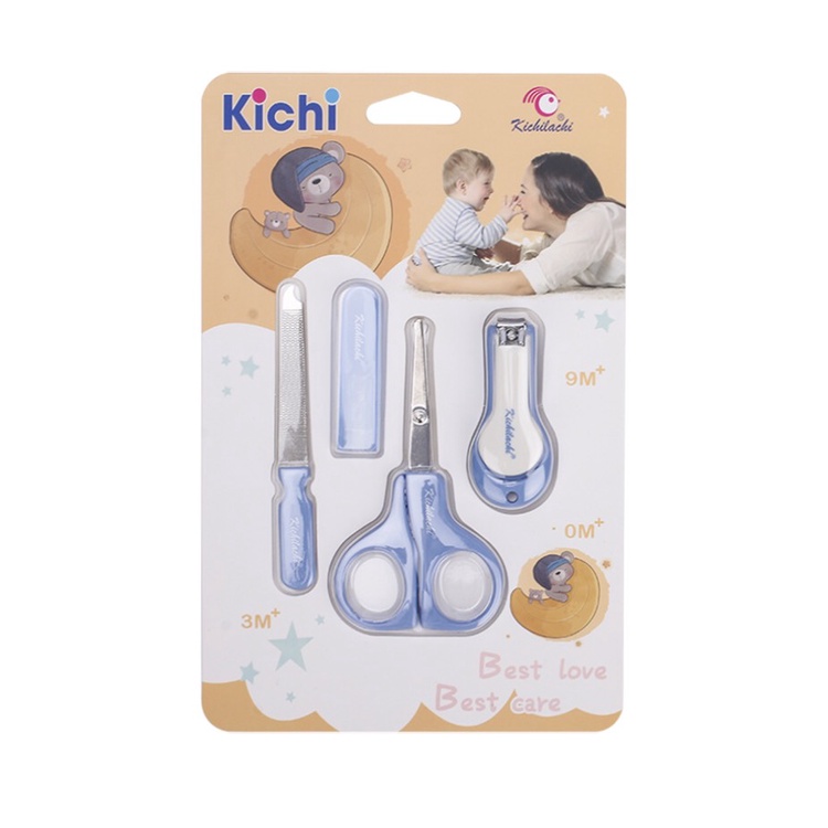 Bộ bấm móng tay / cắt móng tay cho bé sơ sinh Kichi 4 món tiện dụng