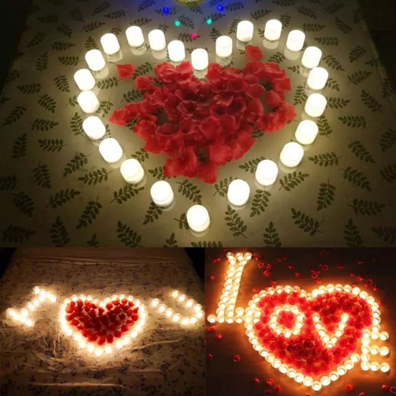 1 Nến Đèn Led Nhiều Màu Trang Trí Tiệc