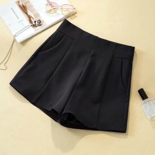 0Quần short nữ cạp cao ống rộng vải Tuyết Mưa , quần sooc nữ